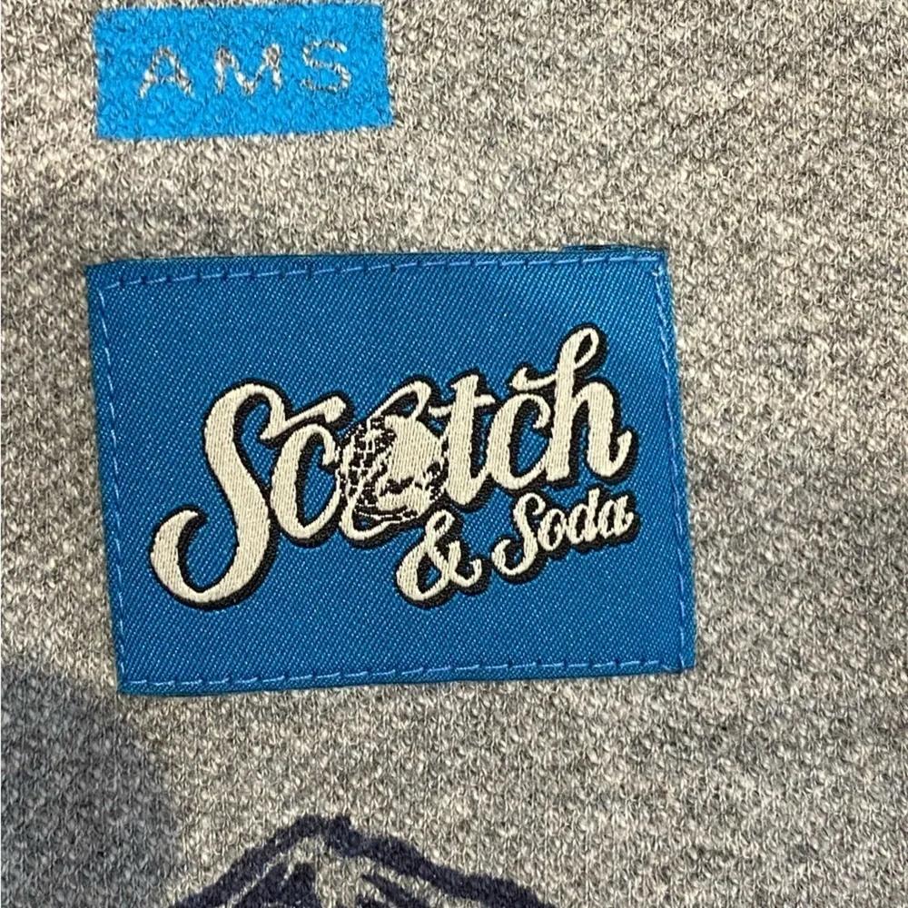 Scotch & Soda Boys Long Sleeve Printed T Shirt Gray NWT